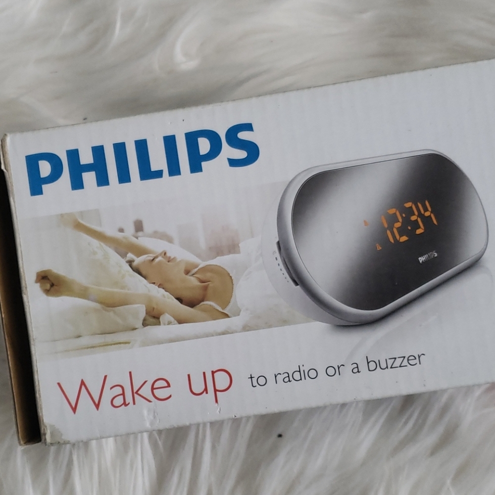 Philips Reveil AJ1000/37 Radio Buzzer Mirror Clock